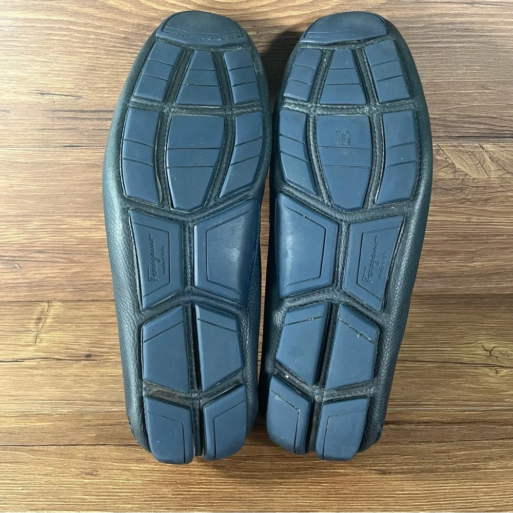 Salvatore Ferragamo‎ Front 4 Driving Shoe leather loafers Blue Men’s Size 10.5E